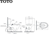 TOTO C940E 自由咀分體座廁-hong-kong
