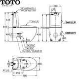 TOTO CW811NPJ Le Muse 白色橫排分體套廁-hong-kong