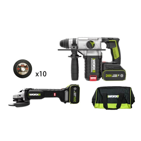 WORX WU934 4.0 油壓鑽 + 磨機 ( WU388 + WU808 )-hong-kong