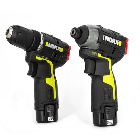 WORX WU919 12V 充電式無碳刷雙速電鑽+衝擊起子機套裝-hong-kong