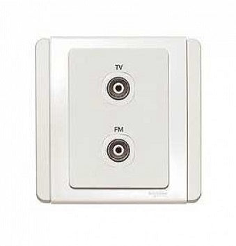 Schneider 施耐德 – 兩位電視/收音機天線主板插座 E3032VTVFM/2 WW / E3032VTVFM/2 GS-hong-kong