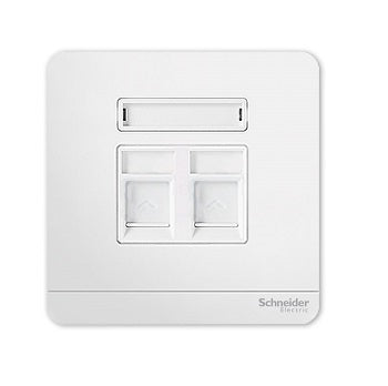 Schneider 施耐德 – 兩位RJ11四線電話插座,Keystone面板備防塵活門 E8332RJS4 WE / E8332RJS4 WG / E8332RJS4 WD-hong-kong