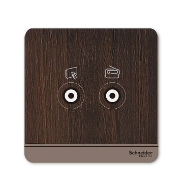Schneider 施耐德 – 兩位電視/收音機天線主板插座 E8332TVFMM WE / E8332TVFMM WG / E8332TVFMM WD-hong-kong