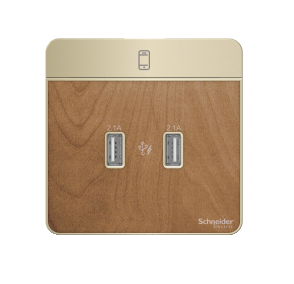 Schneider 施耐德 – 雙位2.1A USB充電插座 E8332USB WE / E8332USB WG / E8332USB WD-hong-kong