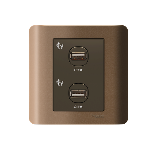 Schneider 施耐德 – 雙位2.1A USB充電插座 E8422USB WE / E8422USB SZ / E8422USB SA-hong-kong