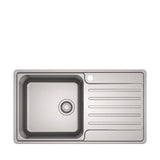 FRANKE BCX 611-86 RHD (101.0438.087) Bell 不銹鋼 檯面 單星盆 860x480mm 銀色-hong-kong