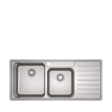 FRANKE BCX 621 RHD (101.0438.093) Bell 不銹鋼 檯面 雙星盆 1080x480mm 銀色-hong-kong