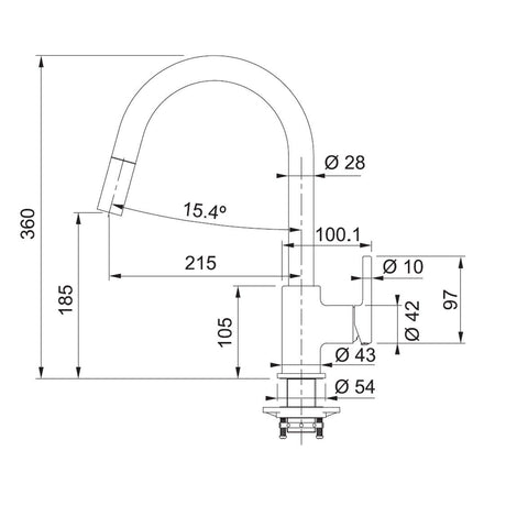 FRANKE CT 933G (115.0639.999) 可拉出星盆龍頭 瑪瑙黑-hong-kong