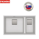 FRANKE KNG 120 (125.0529.874) Kubus 2 花崗岩 檯底 雙星盆 760x460mm 極光白-hong-kong