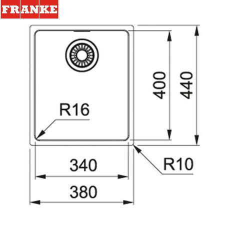 FRANKE MRX 110-34 (122.0531.850) Maris 不銹鋼 檯底 單星盆-hong-kong