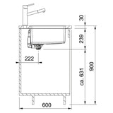 FRANKE MRX 110-55 (122.0553.947) Maris 不銹鋼 檯底 單星盆 590x440mm 銀色-hong-kong