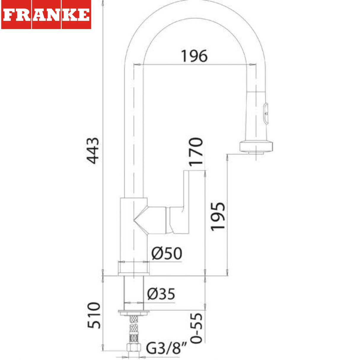 FRANKE PT 992C (115.0556.850) 可拉出星盆龍頭-hong-kong