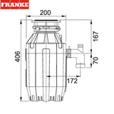 FRANKE TE-125 (134.0473.237) Turbo Elite 廚餘機 (包標準安裝)-hong-kong
