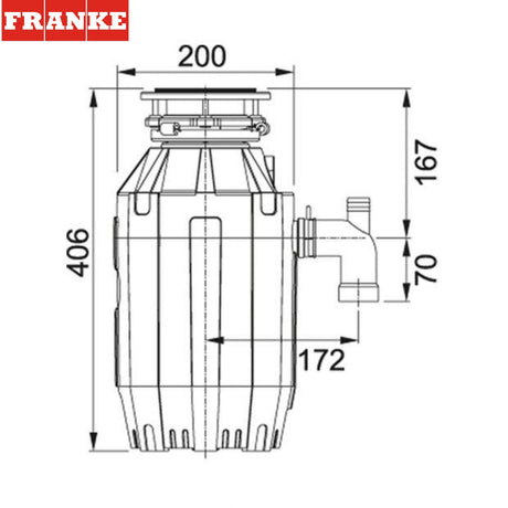 FRANKE TE-125 (134.0473.237) Turbo Elite 廚餘機 (包標準安裝)-hong-kong