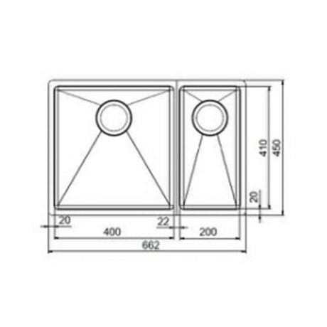 FRANKE BXX 260-4002E SBL Box 不銹鋼 檯面/檯底 雙星盆 662x450x200mm 銀色-hong-kong