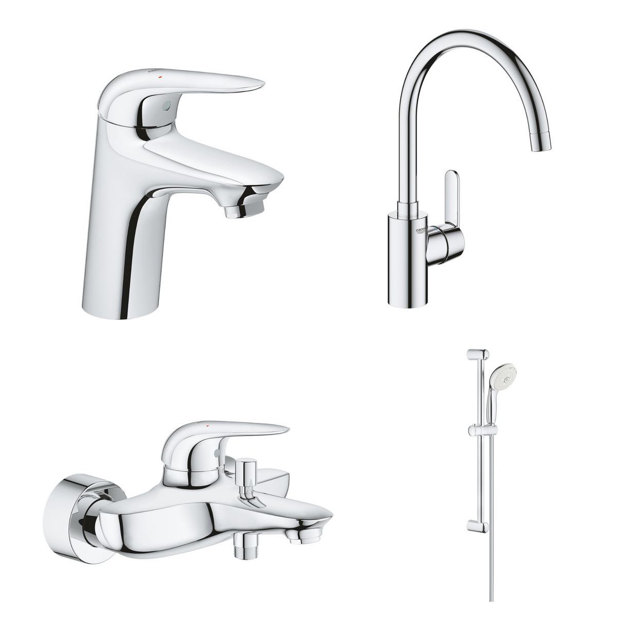 德國 GROHE 23715003+23726003+27644001+31494001 超值浴室及廚房龍頭套裝C5-hong-kong