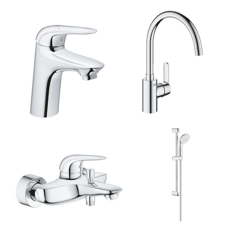 德國 GROHE 23715003+23726003+27644001+31494001 超值浴室及廚房龍頭套裝C5-hong-kong