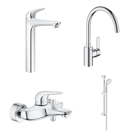 德國 GROHE 23719003+23726003+27794001+31494001 超值浴室及廚房龍頭套裝C6-hong-kong