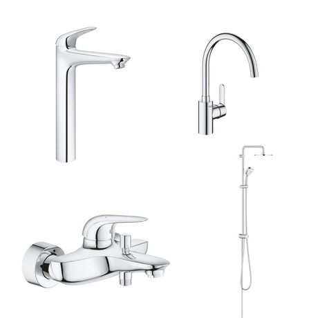 德國 GROHE 23719003+23726003+26453001+31494001 超值浴室及廚房龍頭套裝C8-hong-kong