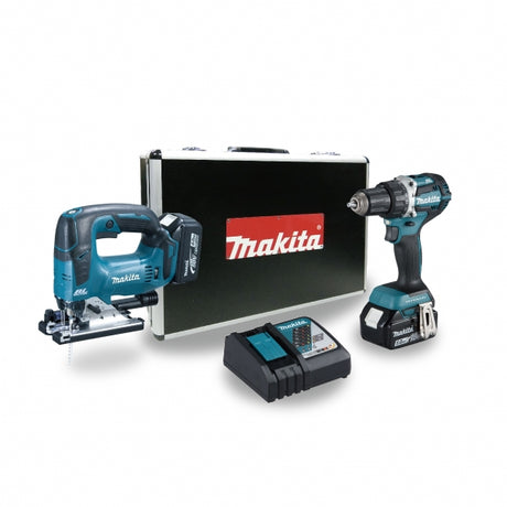 Makita 牧田 DLX2437TX1 充電式工具套裝 (起子電鑽+曲線鋸)-hong-kong