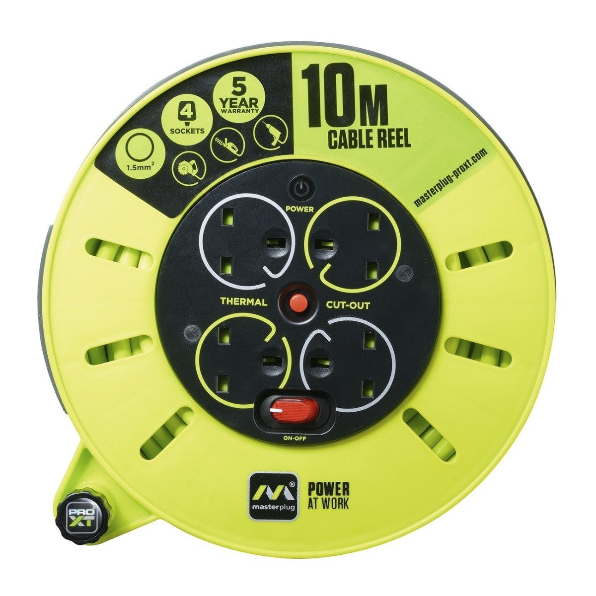 英國 Masterplug CMU10134SL-PX 4 Socket 13A 10M 電線拖轆-hong-kong