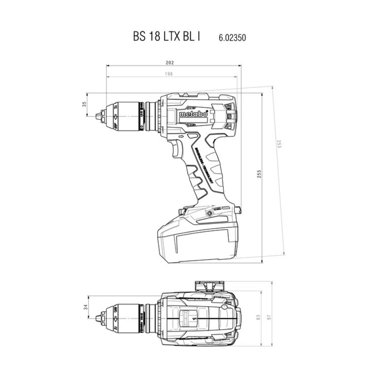 metabo 麥太保 BS 18 LTX BL I 無碳刷充電鑽 (淨機/套裝)-hong-kong
