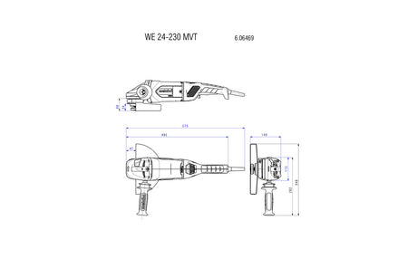 metabo 麥太保WE 24-230 MVT 230mm 2400W角磨機-hong-kong