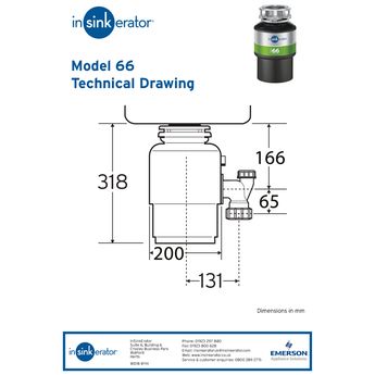 Emerson InSinkErator M66 廚餘機-hong-kong