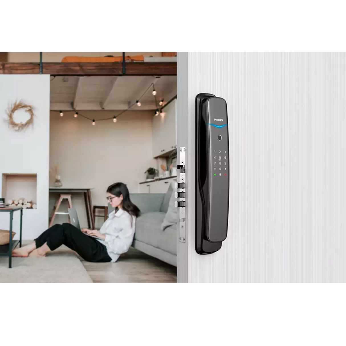PHILIPS 飛利浦 EasyKey 702E 電子鎖 (曜石黑)【香港行貨】-hong-kong
