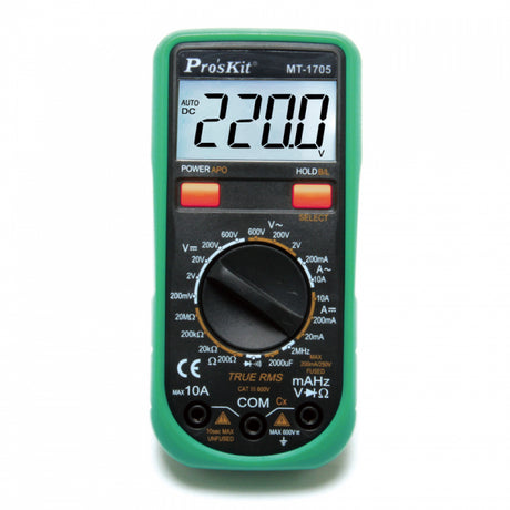 PRO'SKIT 台灣寶工 3 1/2真有效值數位電錶 MT-1705-hong-kong