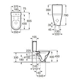 Roca Gap Round rimless 804035005+3410N0+3420N8 自由咀分體座廁配電子廁板(時尚型)套裝-hong-kong
