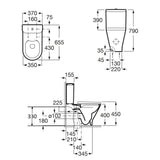 ROCA The Gap Round Rimless 自由咀分體座廁配SUPRALIT®油壓板套裝 3410N0+3420N8+801D12 白色-hong-kong