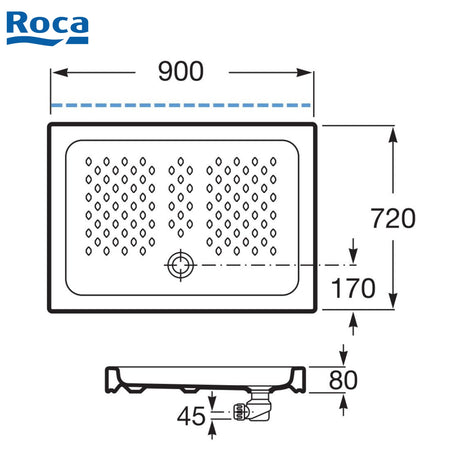 Roca 3740HU 長方形淋浴盆-hong-kong