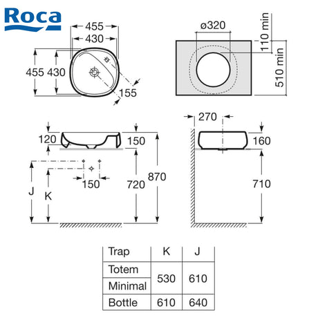 Roca A3270B9000 Beyond 檯上盆-hong-kong