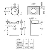 Roca A3270B9650 Beyond 檯上盆 455x455x160mm 米色-hong-kong