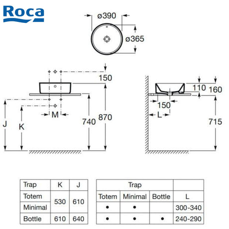 ROCA A3270MJ000 Alter / The Gap 檯上盆 390x130mm 白色-hong-kong