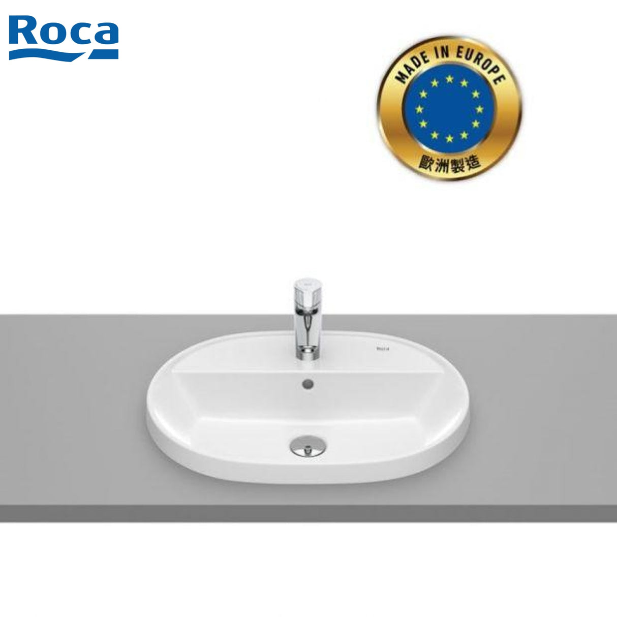 Roca A3270Y6000 The Gap 檯面盆 550x400x110mm 白色-hong-kong