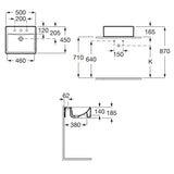 ROCA A32711S000 Diverta 半嵌入式面盆 500x450x165mm 白色-hong-kong