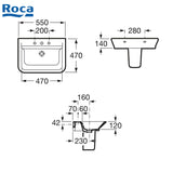 Roca 327475 Gap 掛牆/座枱洗臉盆-hong-kong