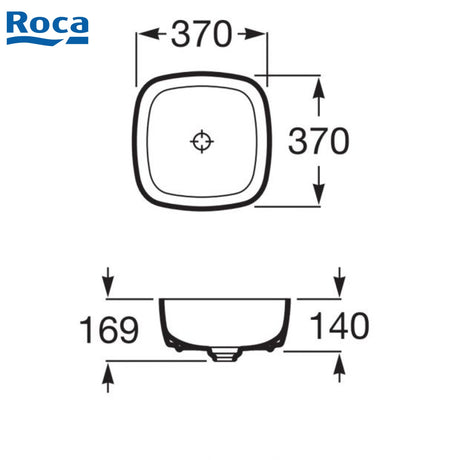 Roca 327523 Inspira 座枱洗臉盆 (圓形檯上面盆) (白色)-hong-kong