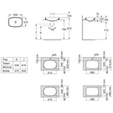 ROCA A327504000 Inspira SOFT 半嵌入式面盆 550x370x75mm 白色-hong-kong