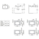 ROCA A327534000 Inspira SQUARE 半嵌入式面盆 550x370x75mm 白色-hong-kong