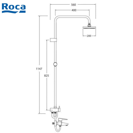 Roca Esmai Z5A2731C0N 轉駁式雨淋花灑套裝連龍頭-hong-kong