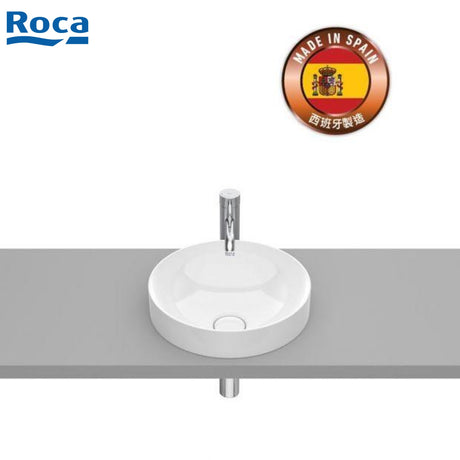 ROCA A32752R000 Inspira ROUND 半嵌入式面盆 370x370x75mm 白色-hong-kong