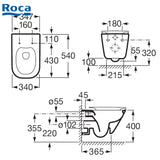 ROCA 34647L+801472 The Gap Rimless 掛牆座廁配歐樂油壓板套裝-hong-kong