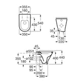ROCA 3470N7+801D12 The Gap Round Rimless 貼牆座地廁配歐樂油壓板套裝-hong-kong