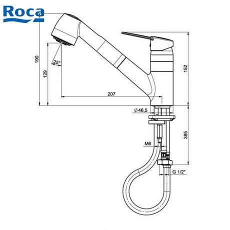 Roca Mitos 5A8181C0N 可拉出式星盆龍頭-hong-kong