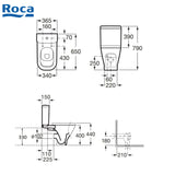 ROCA Gap 自由咀分體座廁配歐樂油壓板套裝 341470+342477+801472 白色-hong-kong