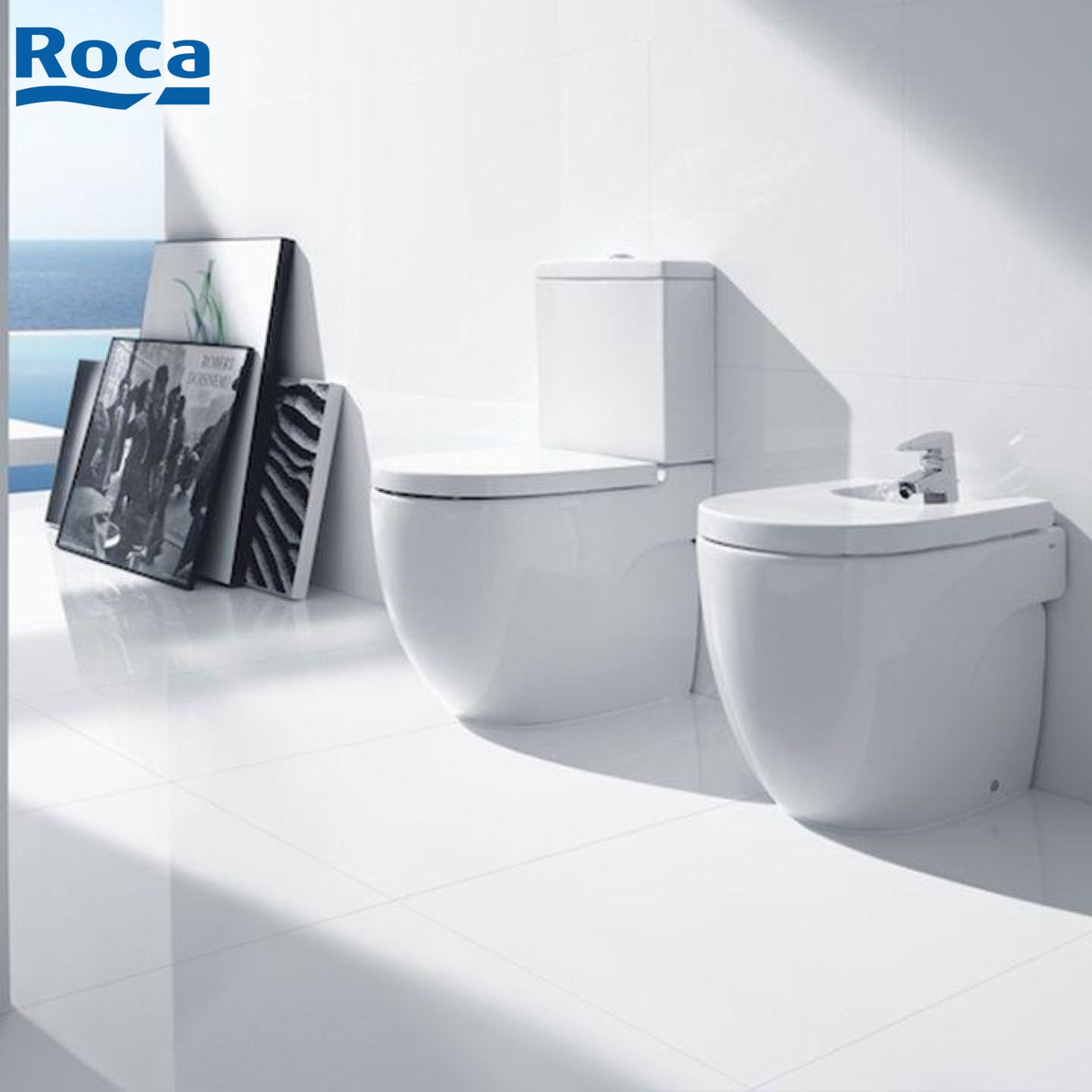 ROCA N-Meridian 自由咀分體座廁配油壓板套裝 341242+342248+8012AC 白色-hong-kong