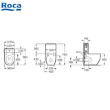 ROCA N-Meridian 自由咀分體座廁配油壓板套裝 341242+342248+8012AC 白色-hong-kong